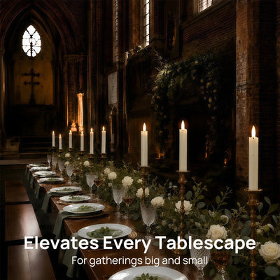Wave Flameless Taper Candles 6.3"