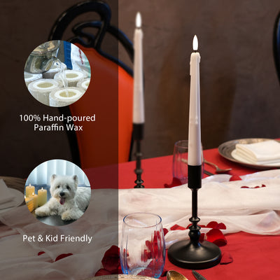 Wax Drip Flameless Taper Candles