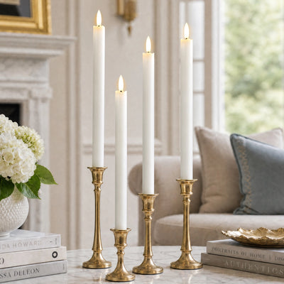 Wave Flameless Taper Candles 11.5"