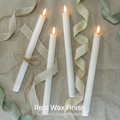 Wave Flameless Taper Candles 11.5"