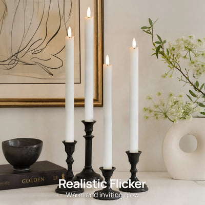 Wave Flameless Taper Candles 11.5"