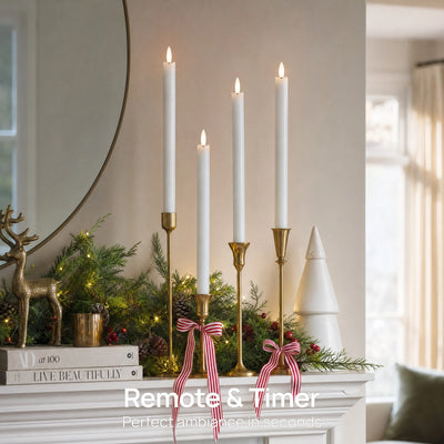 Wave Flameless Taper Candles 11.5"