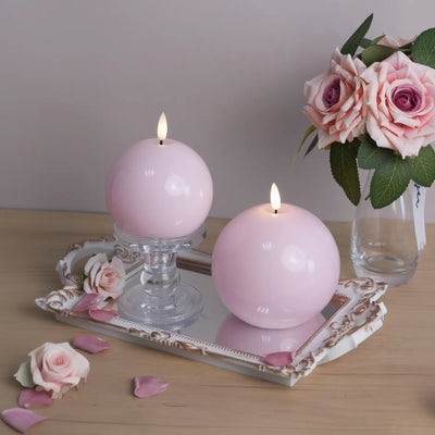 Flameless Sphere Candles – Set of 2