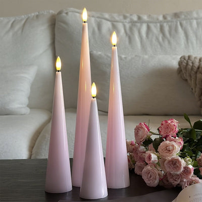 Pink Cone Candles – Set of 4