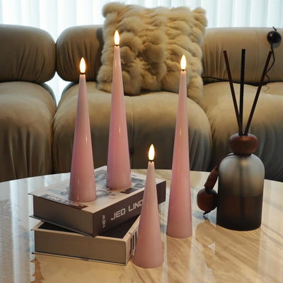 Pink Cone Candles – Set of 4