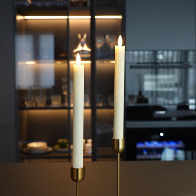 Wave Flameless Taper Candles 9.8"