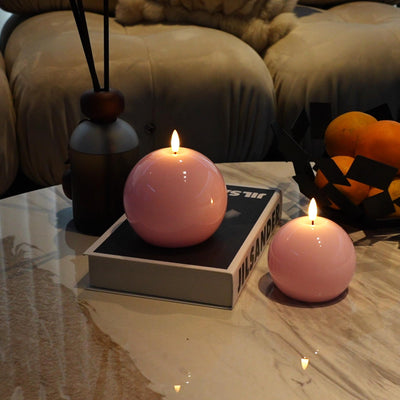 Flameless Sphere Candles – Set of 2