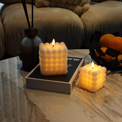 Cube Bubble Candles – Set of 2