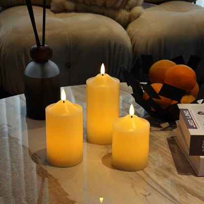 Dome Pillar Candles – Set of 3