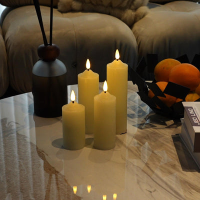 Slim Pillar Candles – Set of 4