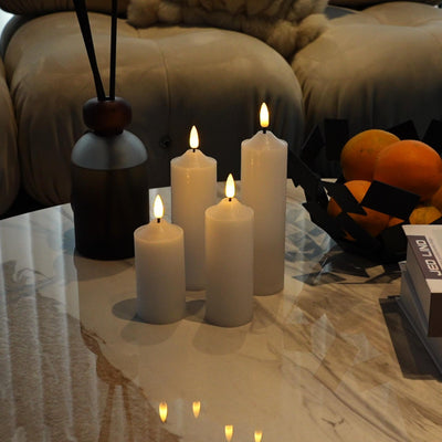 Slim Pillar Candles – Set of 4