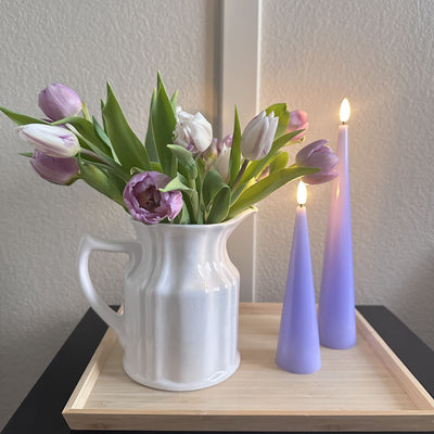 Shiny Cone Candles – Set of 2