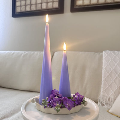 Shiny Cone Candles – Set of 2
