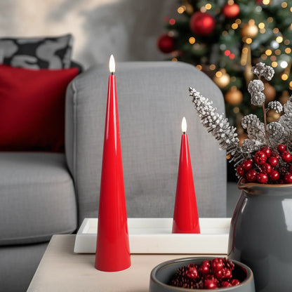 Shiny Cone Candles – Set of 2