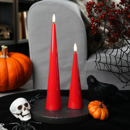 Shiny Cone Candles – Set of 2