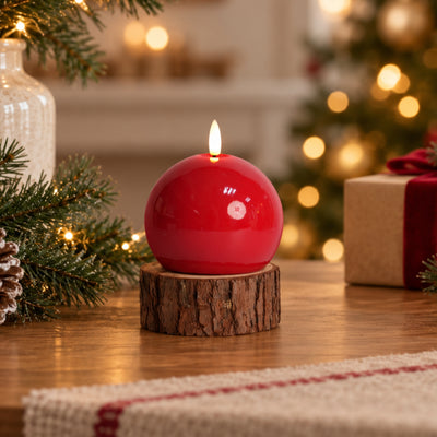Shiny Sphere Candle – 4" Width