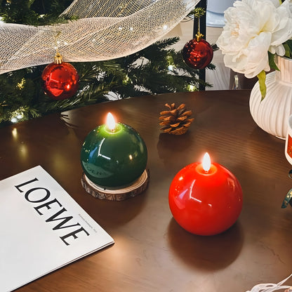 Shiny Sphere Candle – 4" Width