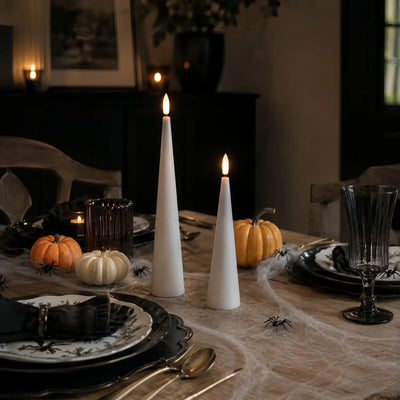 White Cone Candles – Set of 2