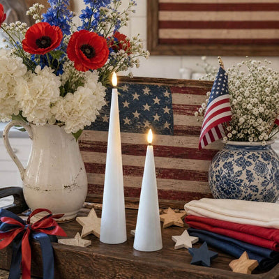 White Cone Candles – Set of 2