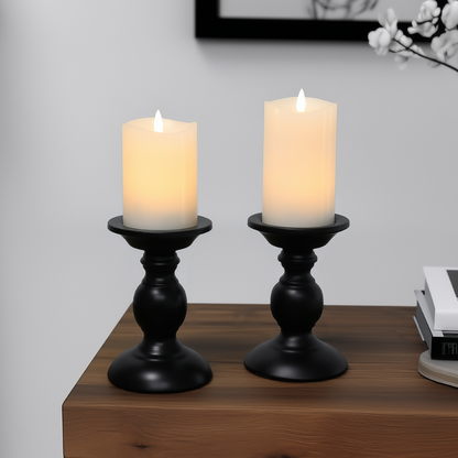 Wave Pillar Candles, Set of 3