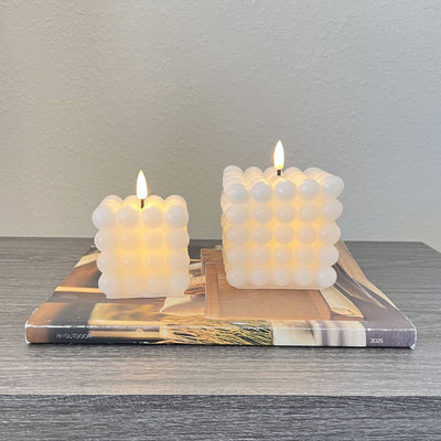 Cube Bubble Candles – Set of 2