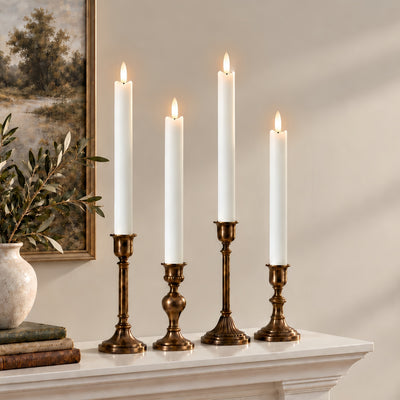 Wave Flameless Taper Candles 9.8"