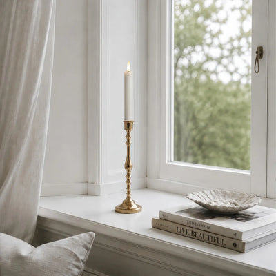 Wave Flameless Taper Candles 6.3"