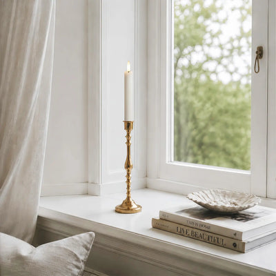 Wave Flameless Taper Candles 6.3"
